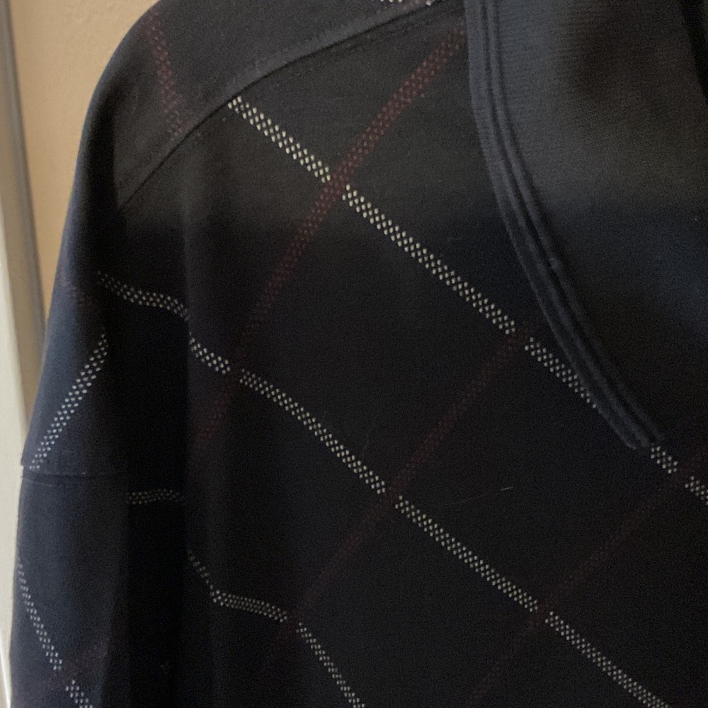 The Foundry Supply Co. Dark Polo with Subtle Stripes - Picture 4 of 4